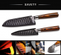 Preview: Wolfblood Zeuß Set Santoku Damastmesser Küchenmesser LH Lifestyle Kochmesser Utility